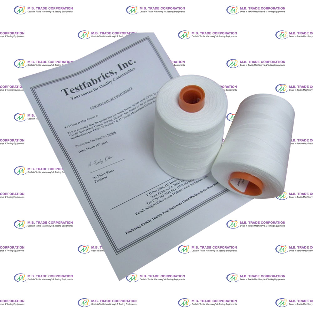 Mercerized-Cotton-Thread Testfabrics #CFR-1610-Thread #50 Mercerized Cotton