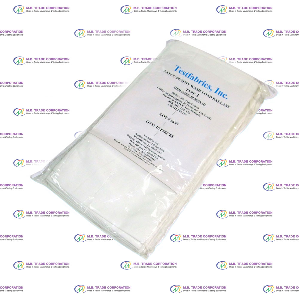 Testfabrics-#AAT-Type-III,-5050-PolyesterCotton-Wash-Load-Ballst-(Dummy) Testfabrics 50/50 Polyester/Cotton Wash Load Ballst (Dummy)